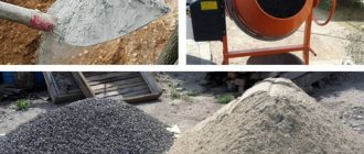 Cement, gravel, sand and water are used to prepare concrete.
