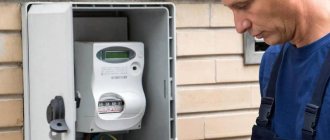 electricity meter outside the house