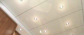 How to install spotlights in a ceiling made of PVC panels