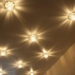 Description of the installation of spotlights in a gypsum board ceiling