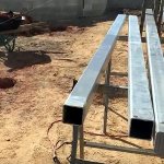 preparation for installation of metal poles