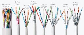 RJ45 pinout by color - twisted pair crimp, all connection options, diagrams