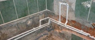 Piping in the bathroom and toilet - correct plumbing diagrams