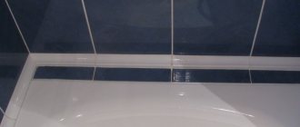 The junction of the bathtub and tiles. How to seal the joint between the bathtub and the tiles 