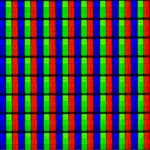 Subpixels in the matrix of a computer or smartphone screen