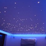 LED strip on suspended ceiling